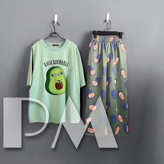 Sét áo quả bơ hút nước + quần quả bơ