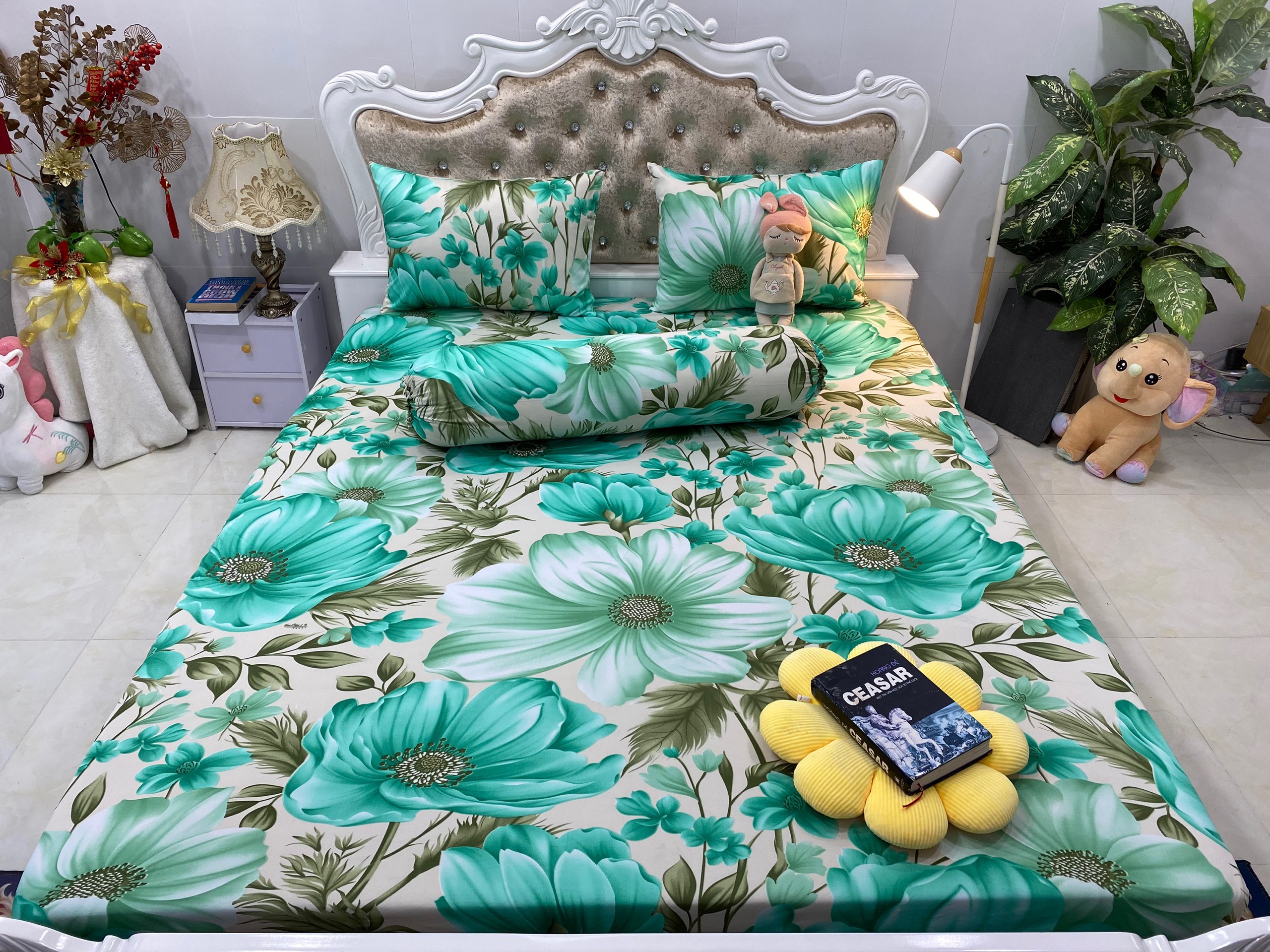 Bộ Drap Thun Hàn Quốc mát lạnh 4 món (Inbox nhiều mẫu lựa chọn)