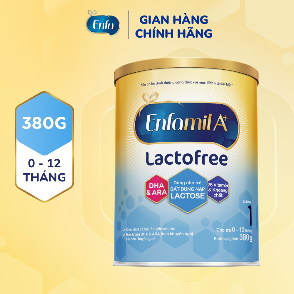 Sữa bột Enfamil Infant A+ Lactofree Care: Sữa cho trẻ bất dung nạp Lactose - 400g
