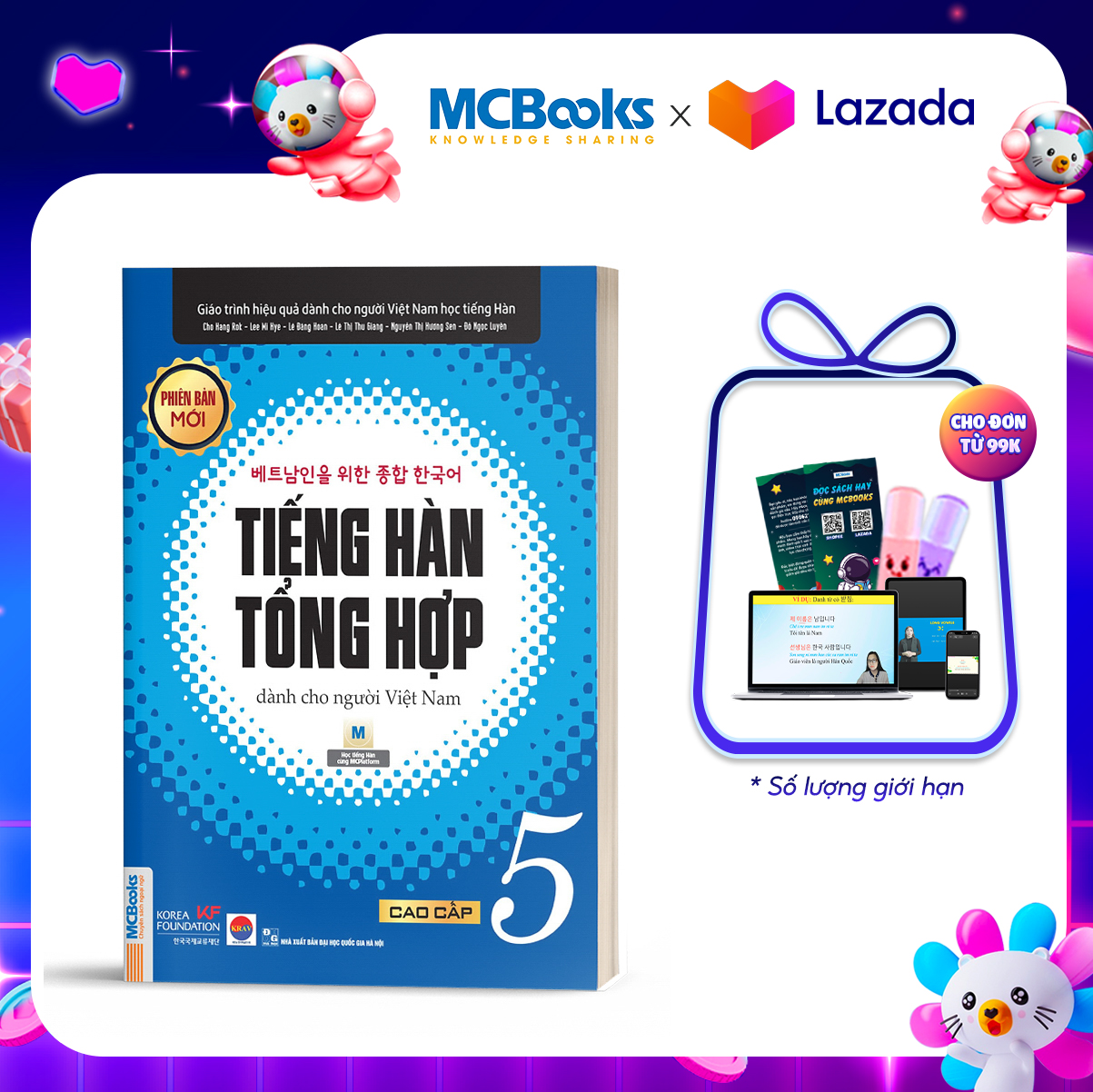 Tiếng Hàn Tổng Hợp Dành Cho Người Việt Nam Cao Cấp 5 Bản Đen Trắng