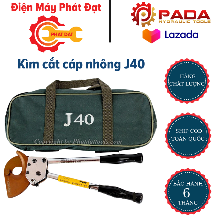 Kéo cắt cáp nhông J40 - Kìm cắt cáp nhông J40 - Kìm cắt cáp thuỷ lực