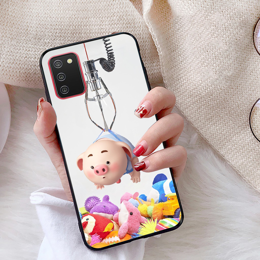[HCM]Ốp lưng iCase dành cho Samsung Galaxy A02S viền dẻo TPU BST Pig Cute