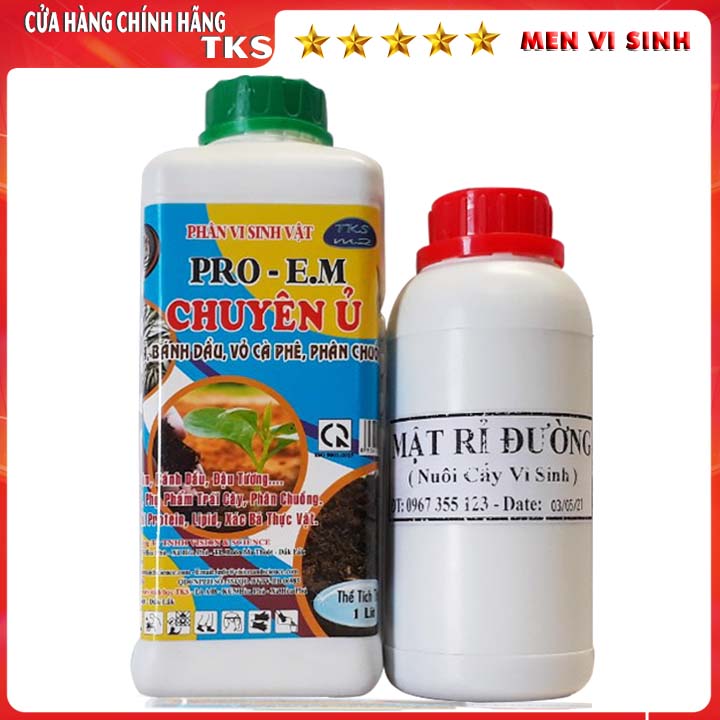 Bộ Men Vi Sinh PRO-EM VÀ RỈ ĐƯỜNG: Ủ Phân Cá, Bánh Dầu, Khử Mùi Hôi, Tách Chiết Protein