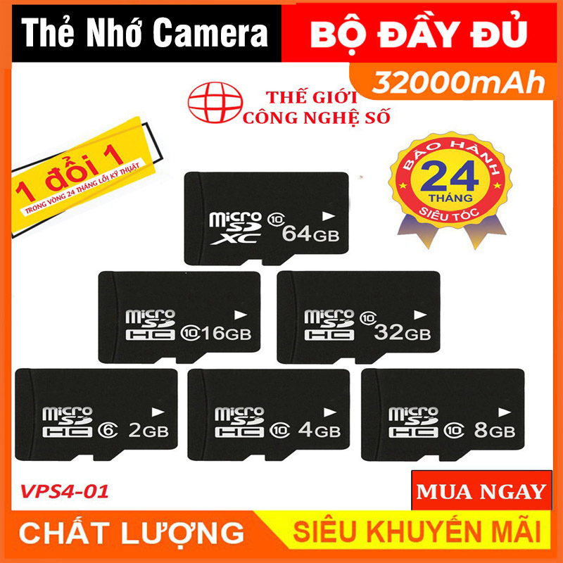 GIÁ XUẤT KHO Thẻ nhớ lưu trữ Micro SD Class 10 dung lượng 8GB 16GB 32GB 64GBThẻ Nhớ Camera