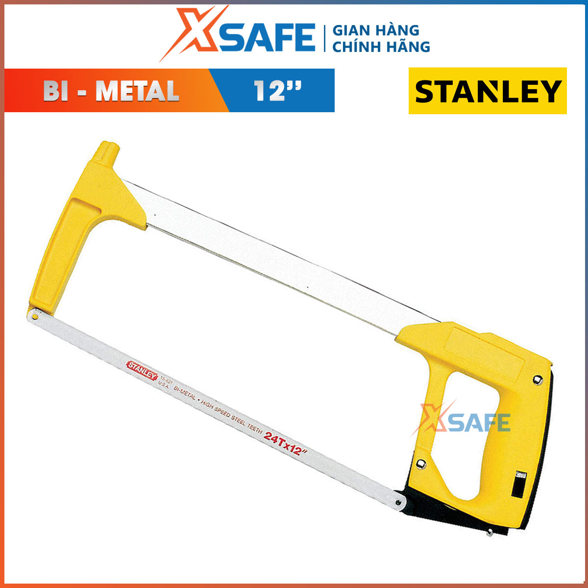 Cưa cầm tay khung cao cấp STANLEY 15-113-23 15 inch Cưa cầm tay Stanley thiết kế chắc chắn cho nhiệm vụ nặng, lưỡi cưa chất liệu Bi metal và có cơ chế nhả nhanh, lưu trữ phiến tích hợp vào khung