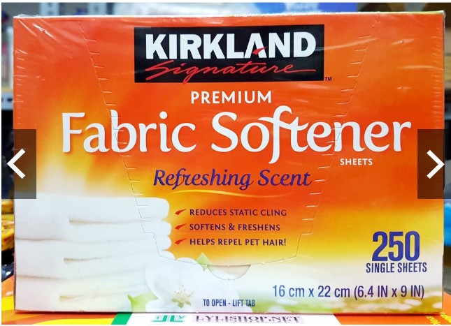 giấy thơm quần áo kirkland fabric softener mẫu mới 2022 4in1 [hộp lớn 250 tờ] mùi việt kiều hàng mỹ 3