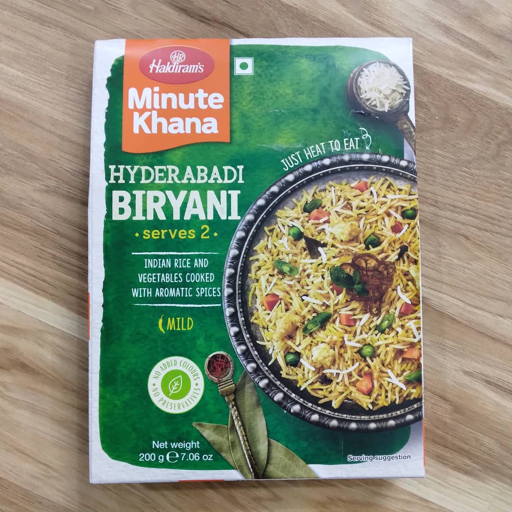 Ohh Haldirams minute khana Hyderabadi Biryani 200g Cơm trộn Hyderabadi Biryani ăn liền - Indian food - Ready to eat