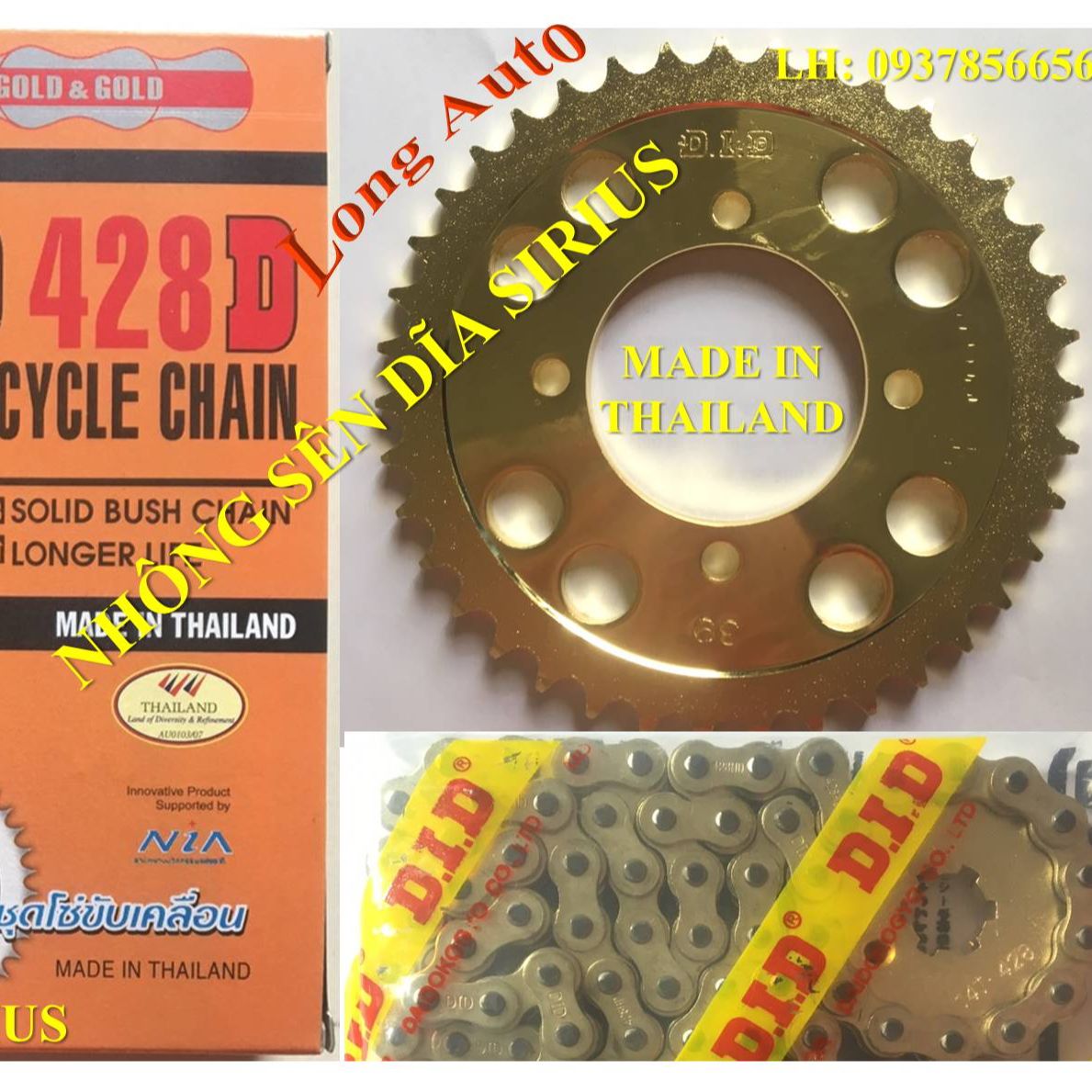 [HCM]Nhông sên dĩa JUPITER SIRIUS  vàng