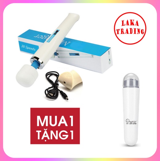 [HCM]Đũa Thần Massage HV280 Magic Wand Pin Sạc (Tặng Kèm 1 Máy Như Hình Mô Tả) - Magic Wand Rechargeable Massager With 10 Vibration Patterns Powerful Speeds - Thoải Mái Dễ Chịu Khắp Toàn Thân Body
