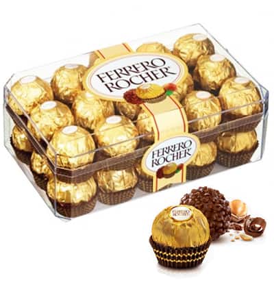 Socola Ferrero Rocher Hazelnut Collection của Italia hộp 30 viên trọng lượng 375gr date 09/24