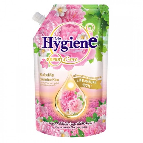 Hồng Nhạt NATURE - TÚI NƯỚC Xả Vải Đậm Đặc Hygiene Expert Care Sunrise Kiss 1150ml Thái Lan