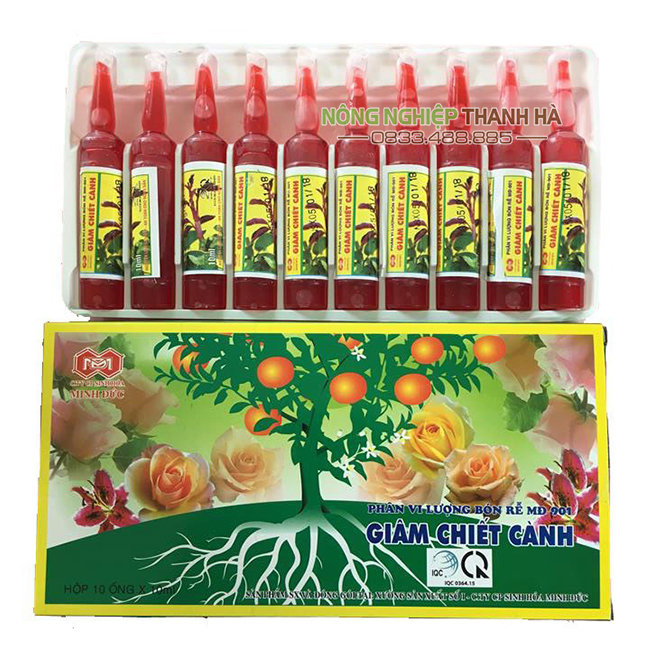 Phân bón giâm chiết cành Minh Đức - Vỉ 10 ống