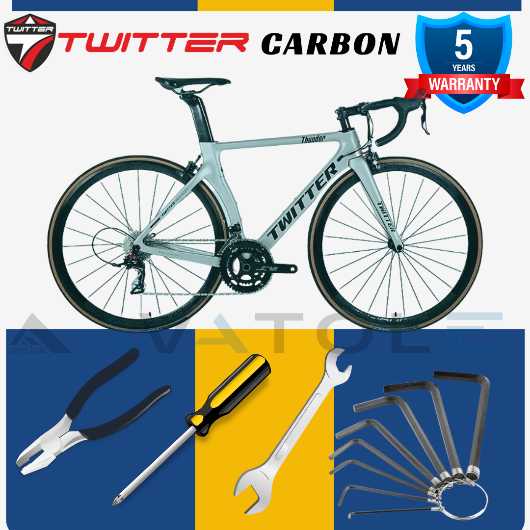 e đạp đua Twitter Thunder C 2021, Khung sườn Carbon size 46 / 48, Bộ truyền động Retrospec 22speed, 