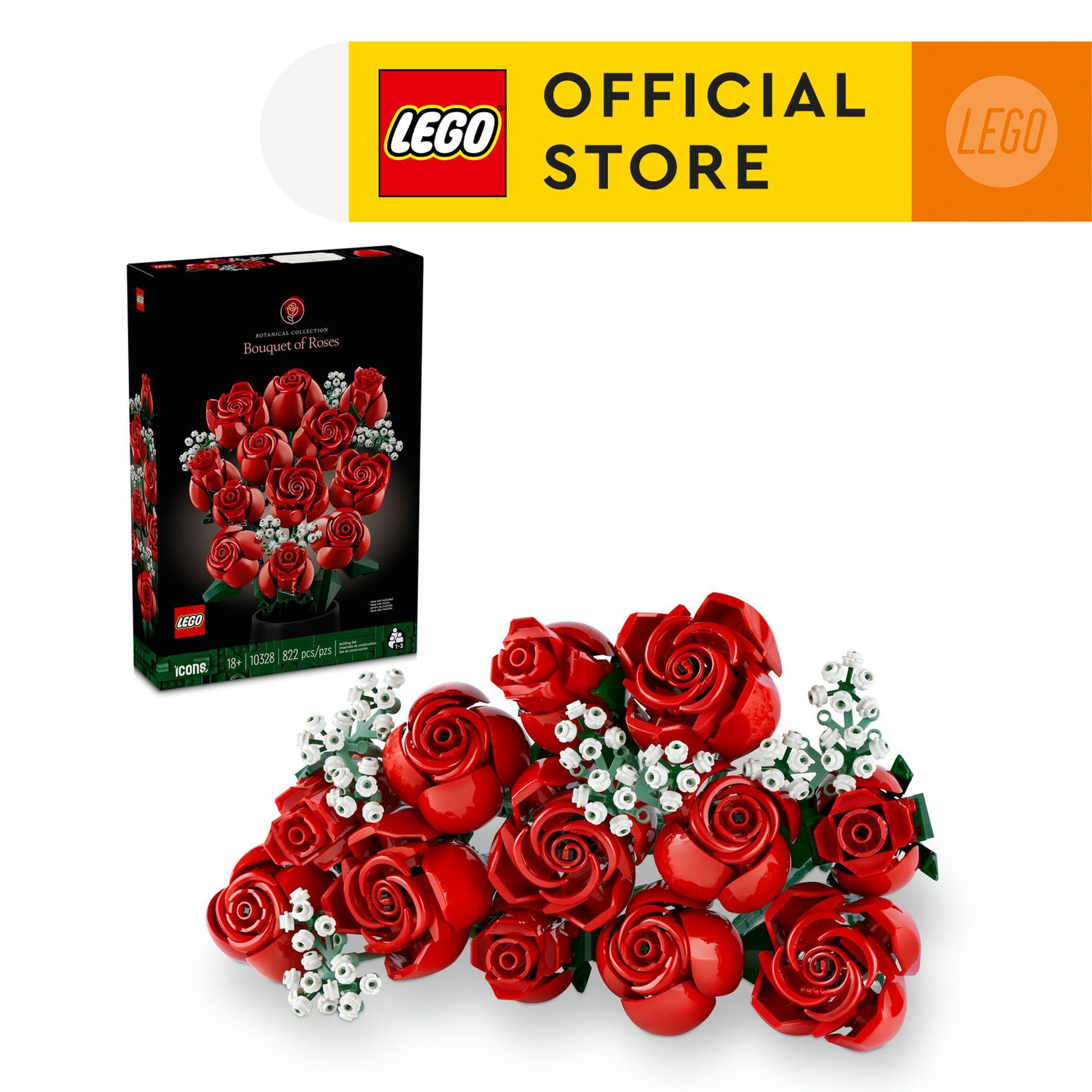 Lego icons adults 10328 đồ chơi lắp ráp bó hoa hồng lego®