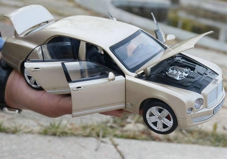 Ô tô mô hình sắt trưng bày bentley mulsanne 1:24 - kim loại - mohinhxe