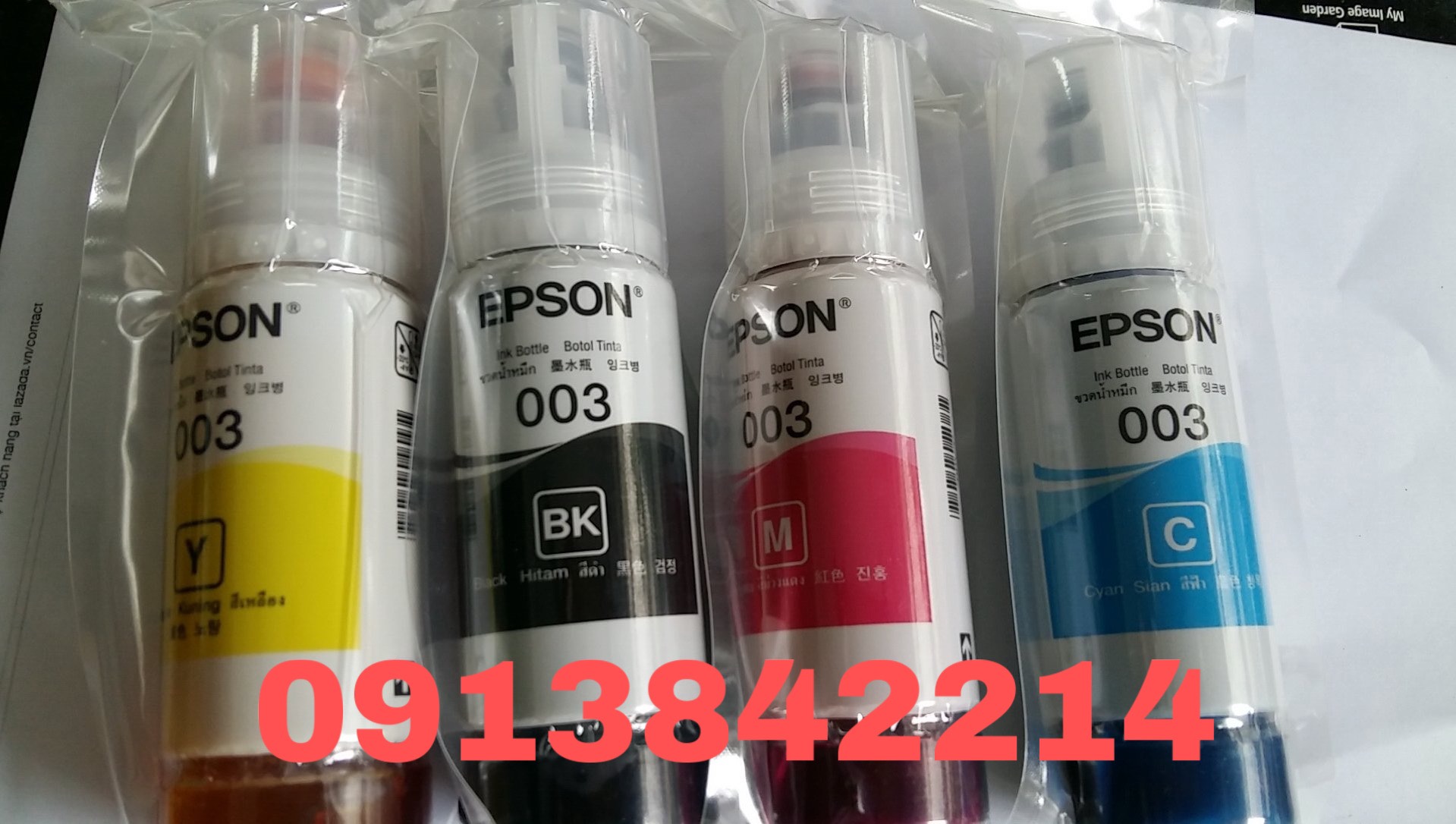mực 003 Epson 4 màu/1 bộ cho epson L3110/ L3150/L1110/L4150