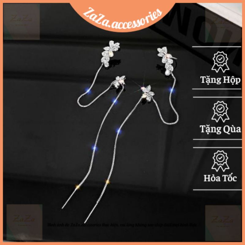 Bông tai nữ S925 kẹp vành - Hoa tai nữ kẹp vành kiểu dáng dễ thương, sang trọng ZaZa accessories