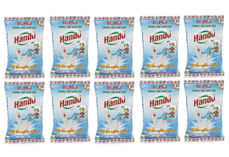 [HCM]Combo 10 gói bột thông tắc hầm cầu bể phốt Hando 300Gr (Xanh) GSG394