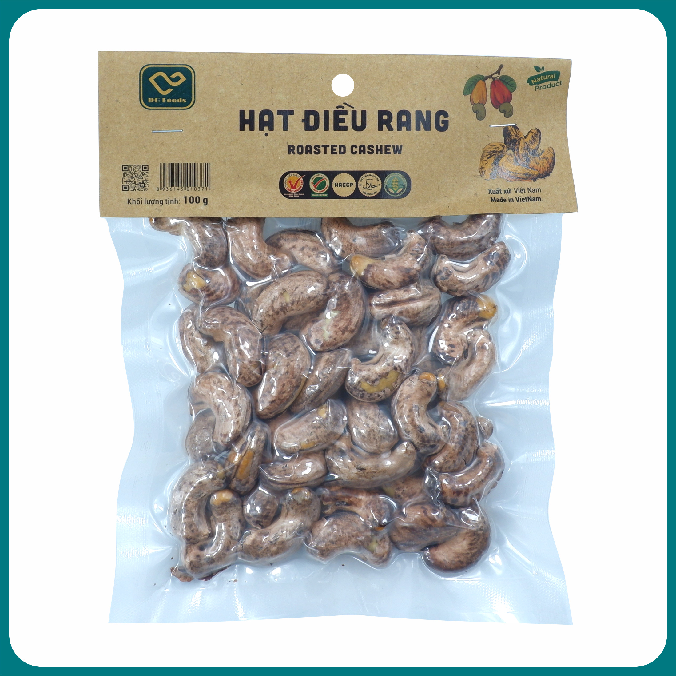 Hạt Điều rang 100g DGfoods/ Haccp/ Halal/ HVNCLC/ ăn chay, đặc sản Cần Thơ, quà tặng, ăn kiêng, organic, dinh dưỡng, thực phẩm bổ sung, khai vị, hạt điều bình phước