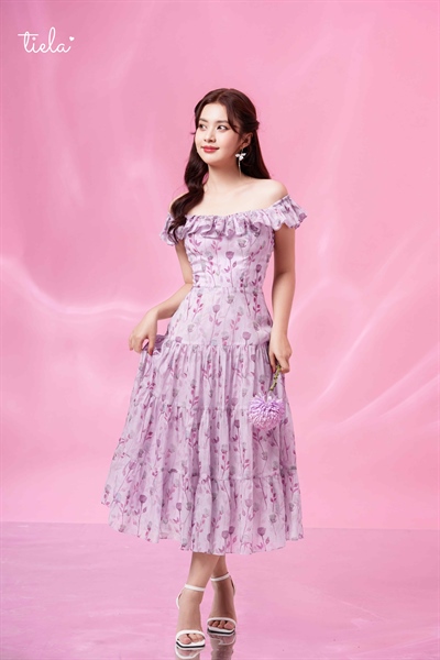 TIELA Đầm váy hoa trễ vai-Gladys Dress