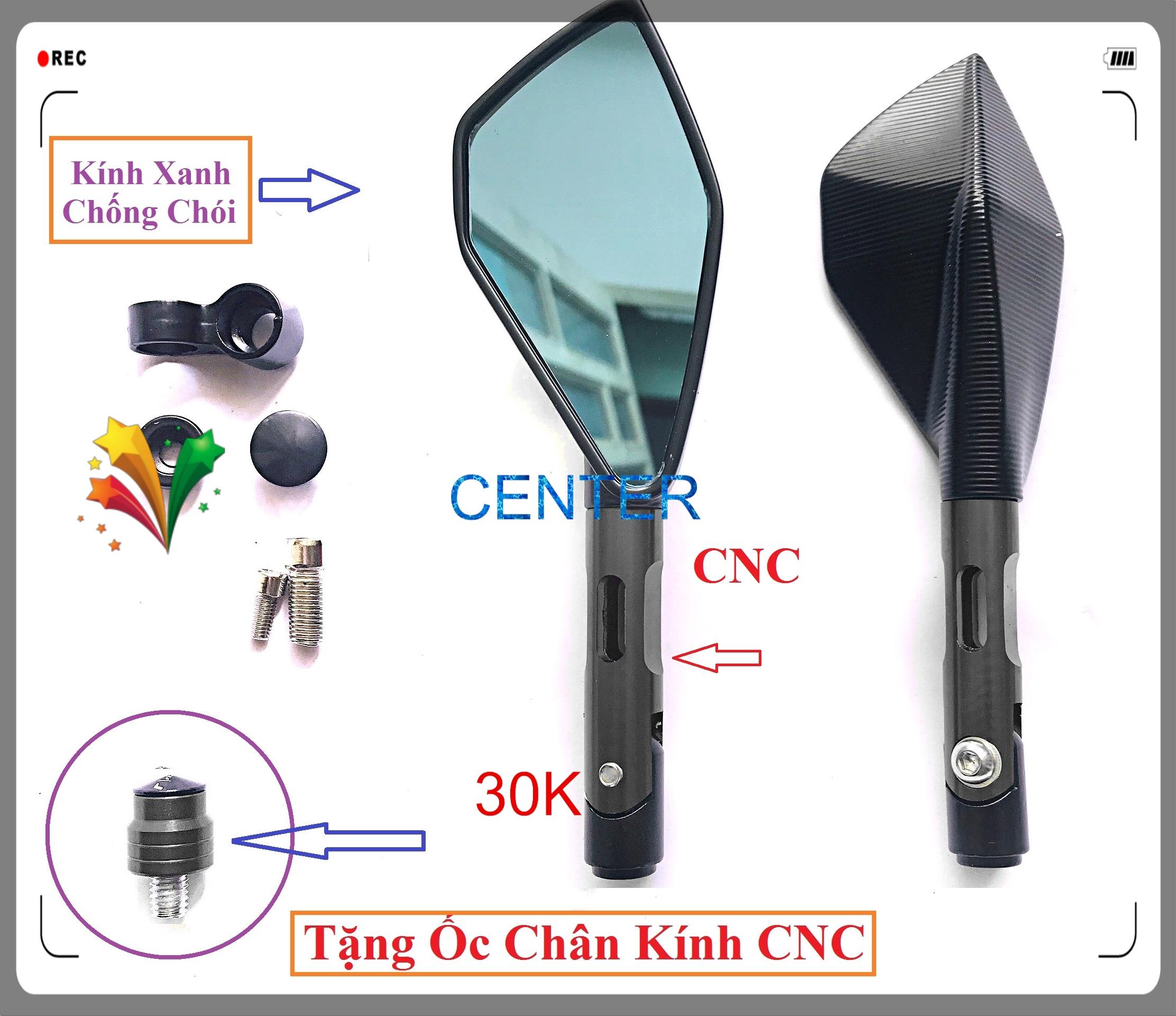 Gương 5 cạnh cao cấp bên trái màu đen