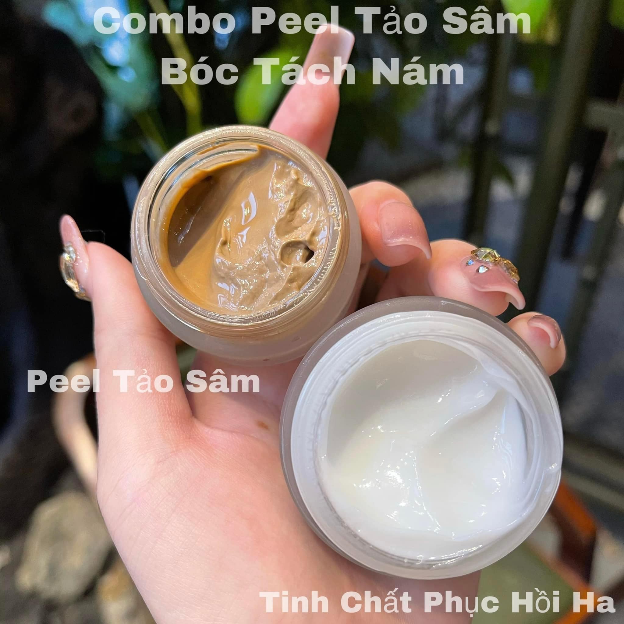 Combo peel + kem phục hồi ha tảo sâm bóc tách da đông y 36 vị meea