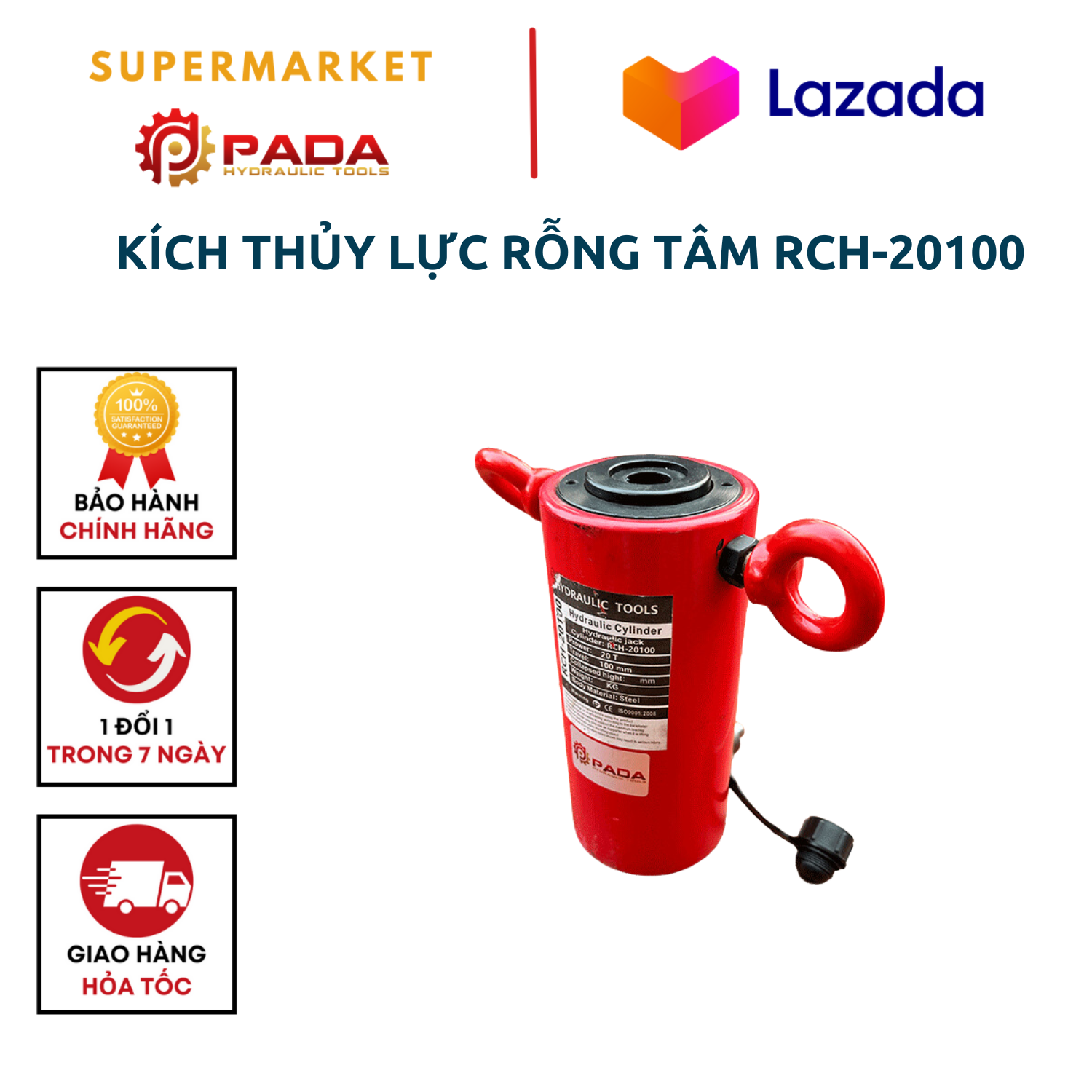 Kích Thủy Lực Rỗng Tâm RCH-20100 Giá 4,050,000 Đồng*Miễn phí vận chuyển