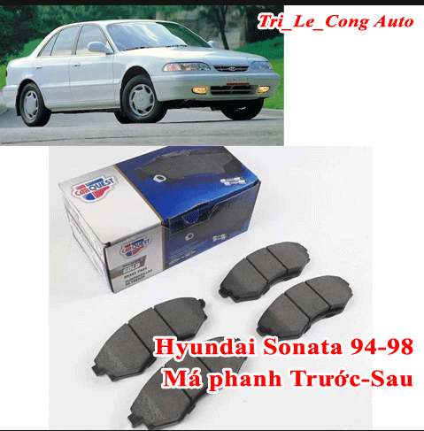 Hyundai Sonata 94-98 má phanh đĩa trước bố thắng đùm càng tang trống guốc sau 1996 1997 1998 xe hơi ô tô 2.0 1994 1995