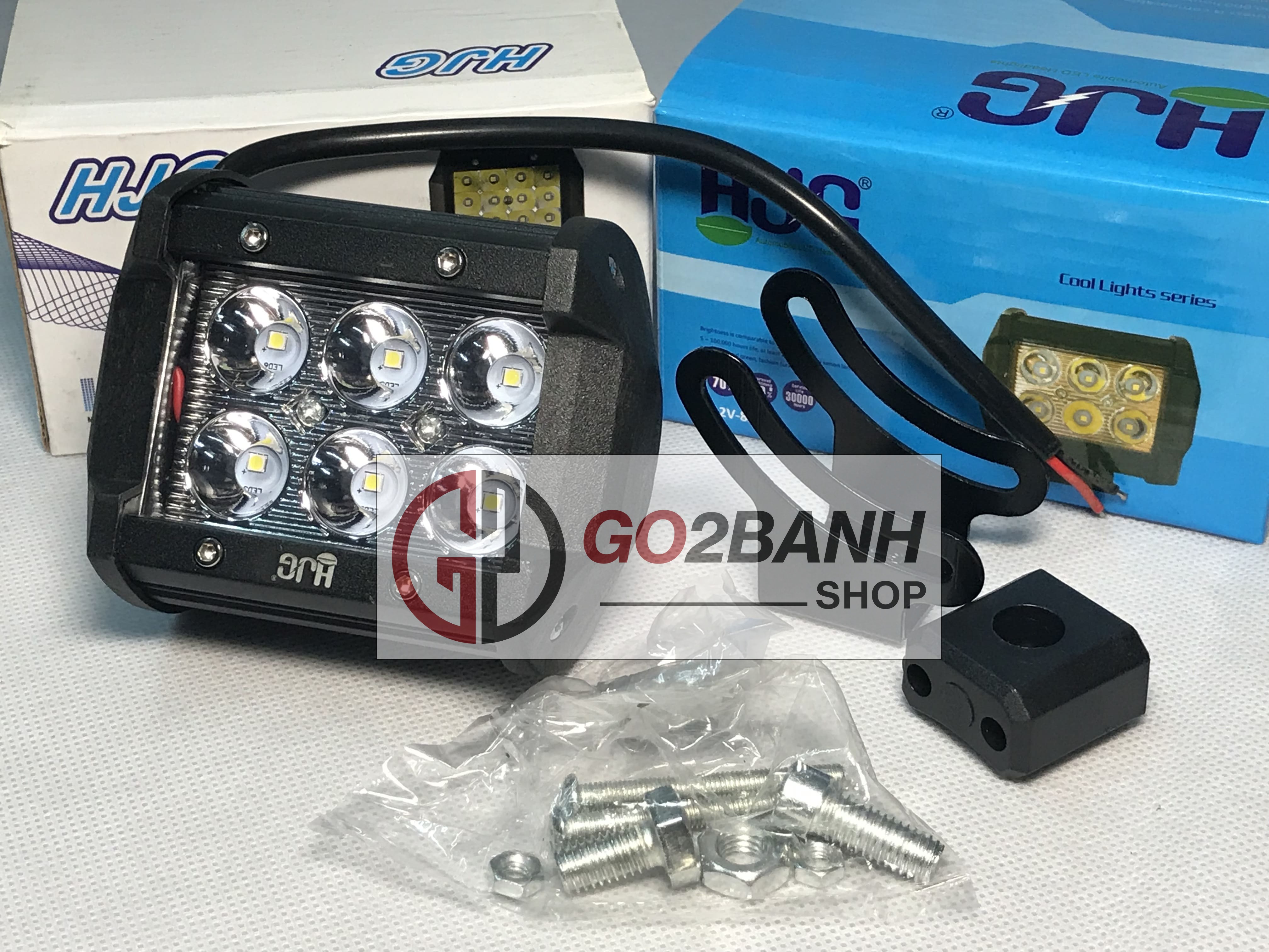 Đèn led trợ sáng hjg l6 vuông winner, exciter, sirius, future fi 125, wave rs, airblade 110/125, vision