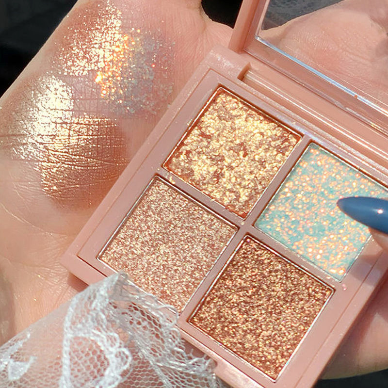 [HCM] Nhũ Mắt 4 ô BLOOMF Lên Màu Lấp Lánh Siêu Xinh