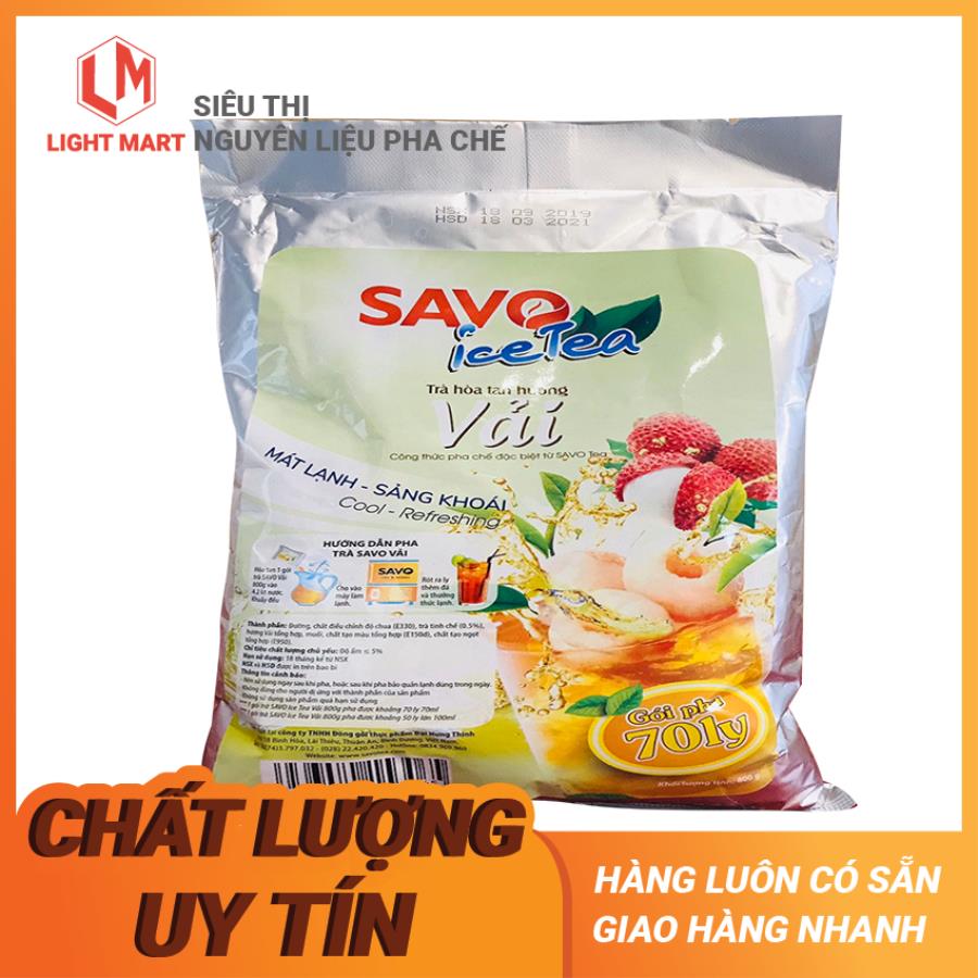 Trà hòa tan Hương Vải SAVO chất lượng thơm ngon tiện lợi - bịch 800 gram