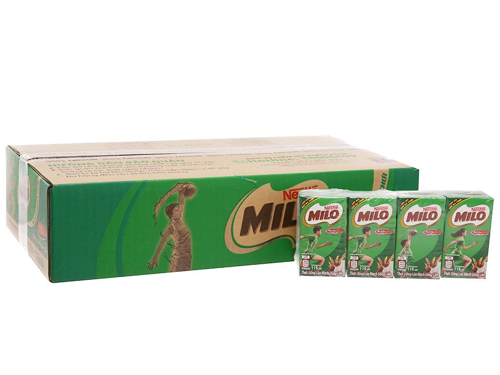 Thùng sữa milo lúa mạch 48 hộp x 115ml