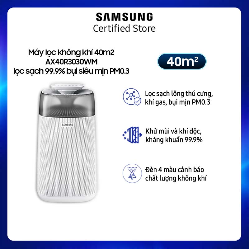 Máy lọc không khí Samsung 40m2 AX40R3030WM