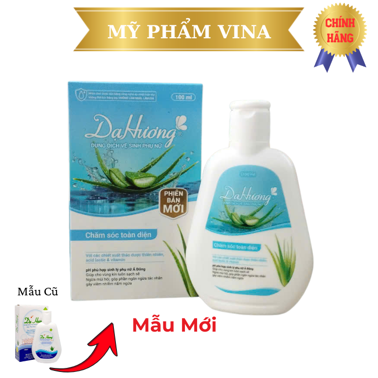 Dung dịch vệ sinh Phụ nữ Dạ Hương - Hương nha đam 100ml (XANH DƯƠNG)