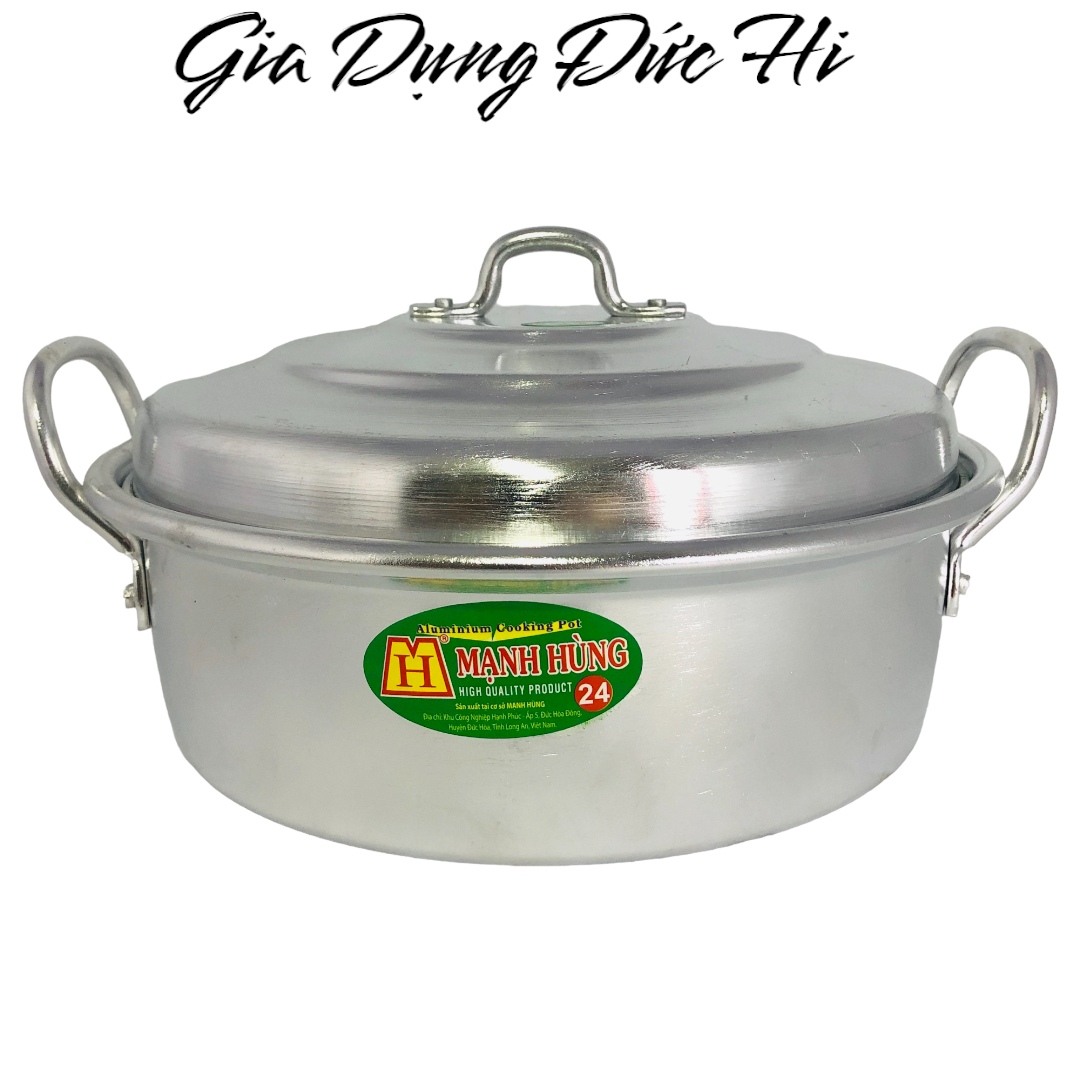 Nồi lẩu nhôm dày mạnh hùng đường kính 22cm 24cm