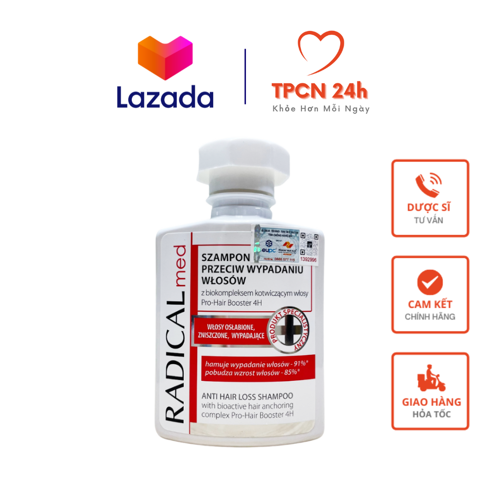  Radical med Anti hair loss shampoo - Dầu gội ngăn ngừa rụng tóc kích thích mọc tóc 