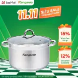 Nồi inox đơn 24cm Kangaroo KG876L - Đáy 5 lớp - Hàng chính hãng