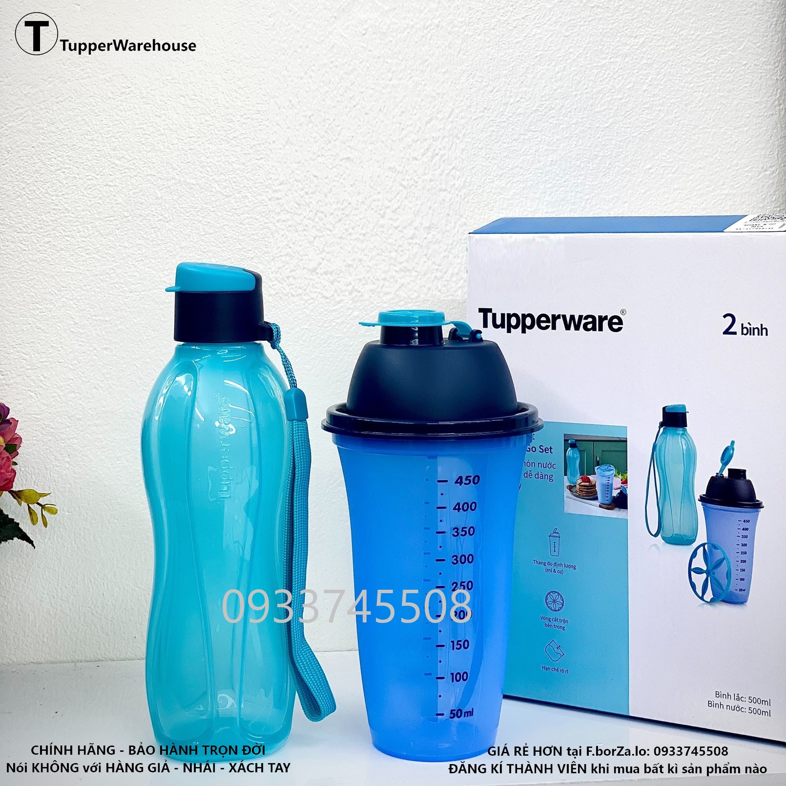 Tupperware official store - bộ sản phẩm memberkit shake n go lazada chính hãng 100%