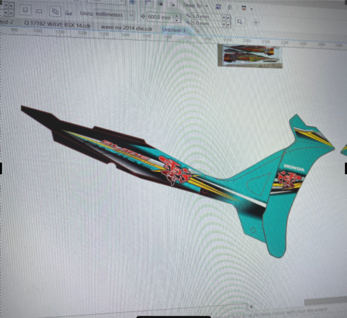 Tem rời wave blade 110 chữ tàu xanh đen