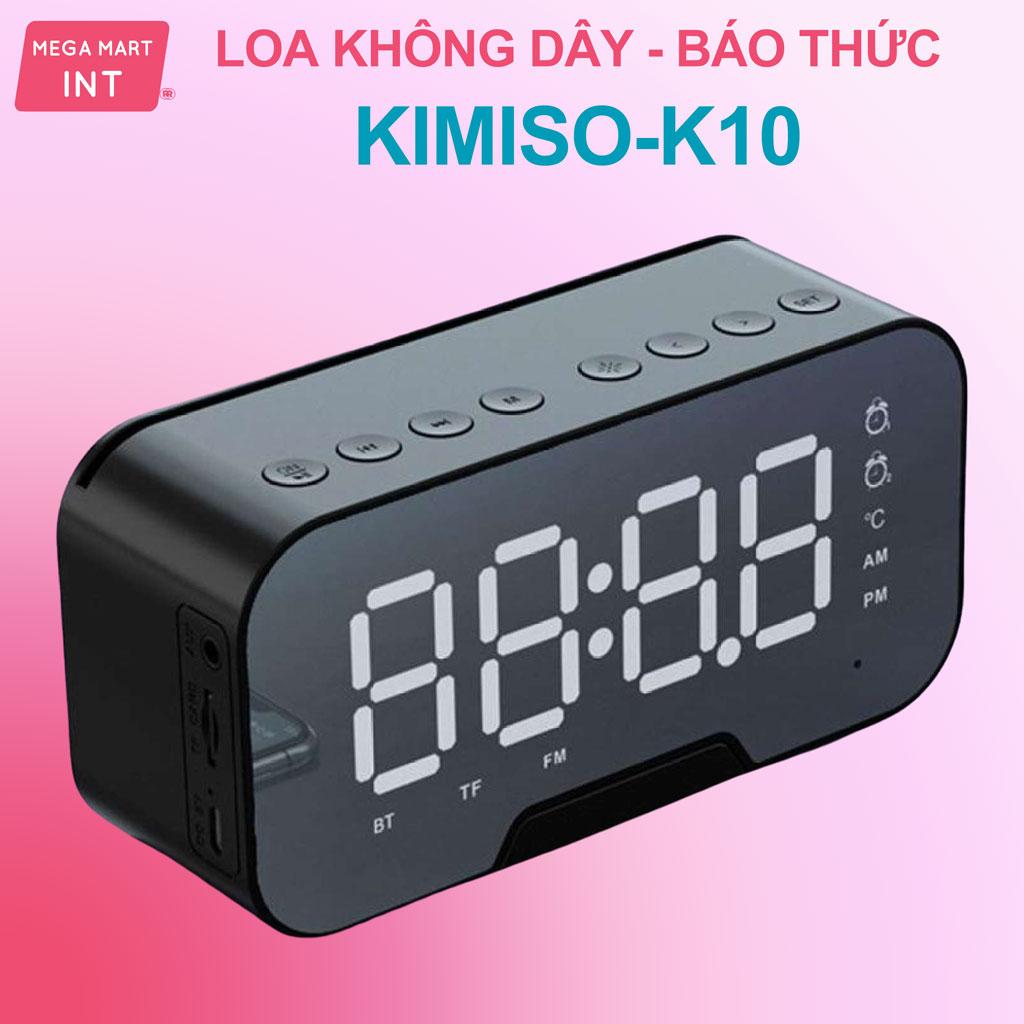 Loa bluetooth không dây màn hình led kiêm đồng hồ báo thức, làm đèn ngủ, đo nhiệt độ phòng với mặt kính tráng gương, pin trâu hỗ trợ dây AUX và thẻ nhớ