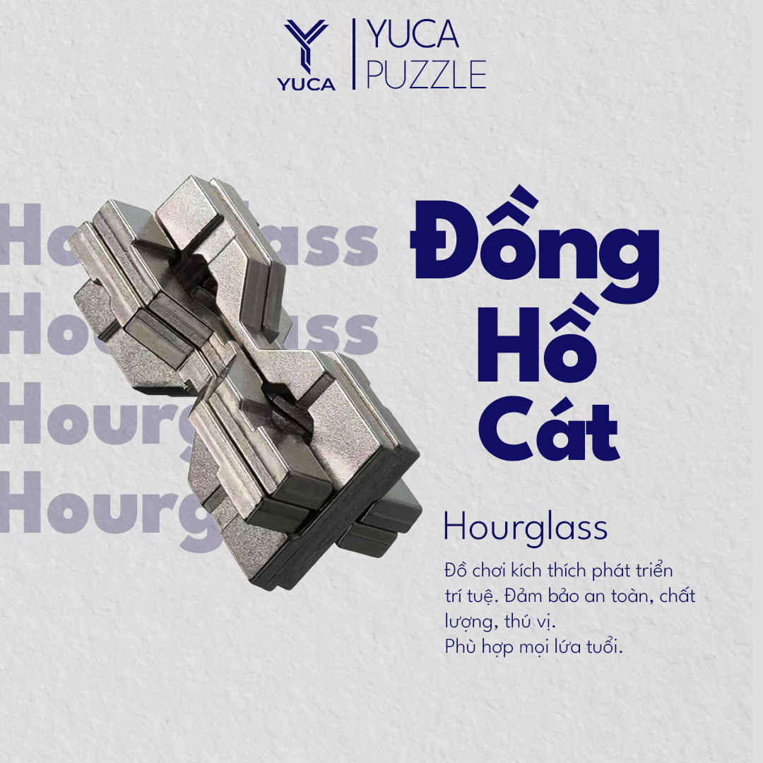 Đồ chơi trí tuệ Hourglass, Yuca Puzzle - Đồng hồ cát, Thử thách giải đố thông minh, Hack não, Trí tuệ, Đồ chơi Tư duy, Xếp hình 3D