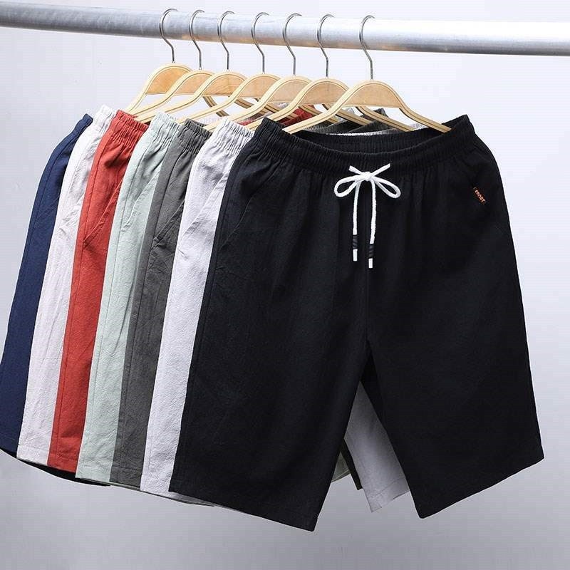 ♗✁☑ LJ8.5 quần đùi nam quần short nam big size，short đũi trắng đen
