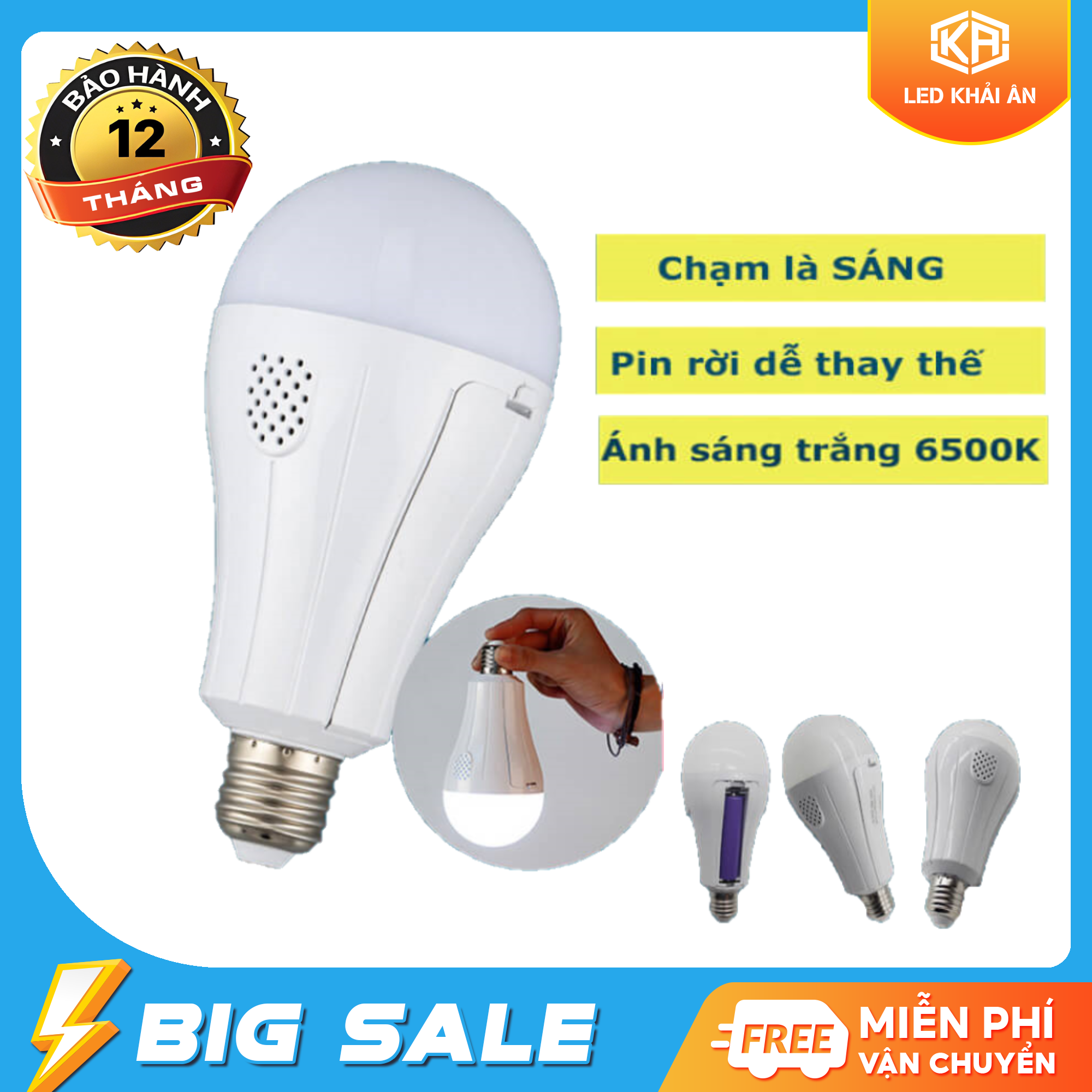Bóng đèn LED tích điện 20w siêu sáng tiết kiệm điện