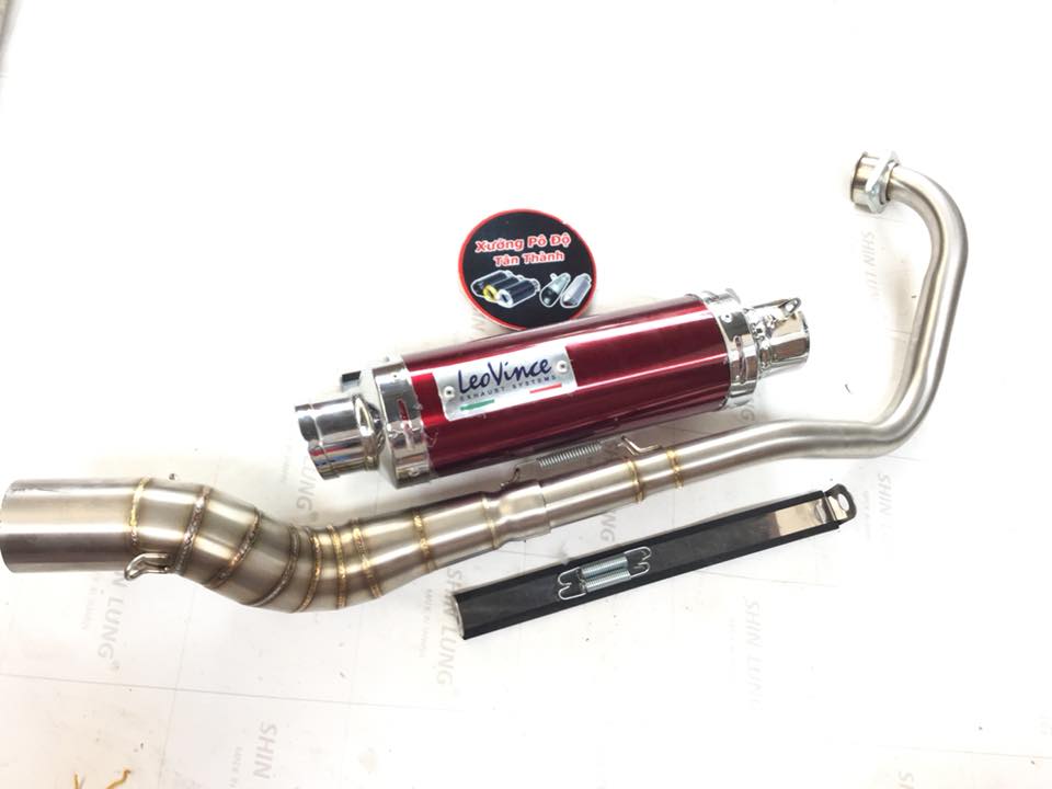 Bộ pô leovince đỏ full cổ cong wave 50 - 100, cup, dream, 67, axelo, exciter 50cc,...,Sản Phẩm Chất Lượng, Gian Hàng Uy Tín, Giá Cả Cực Tốt, Mua Ngay.