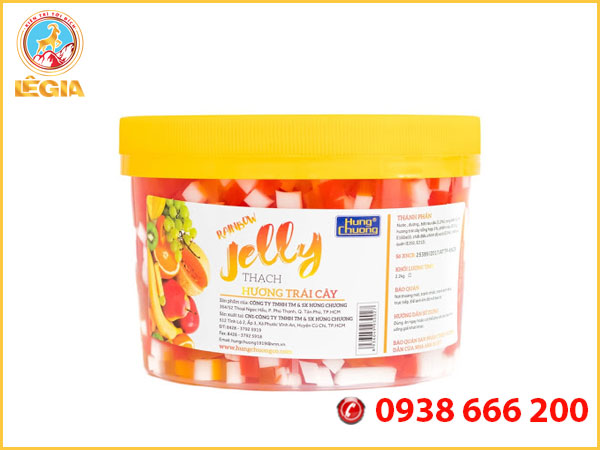 Thạch hùng chương trái cây táodâu chanh dâykiwi 2.2kg