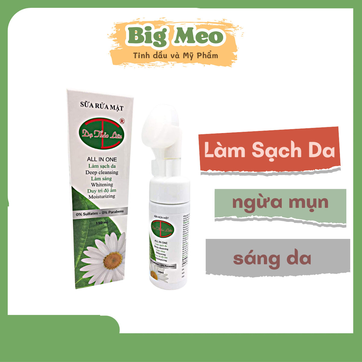 Sữa rửa mặt thảo mộc dạ thảo liên