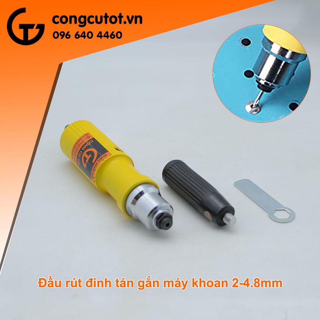 Đầu rút đinh tán gắn máy khoan 2-4.8mm