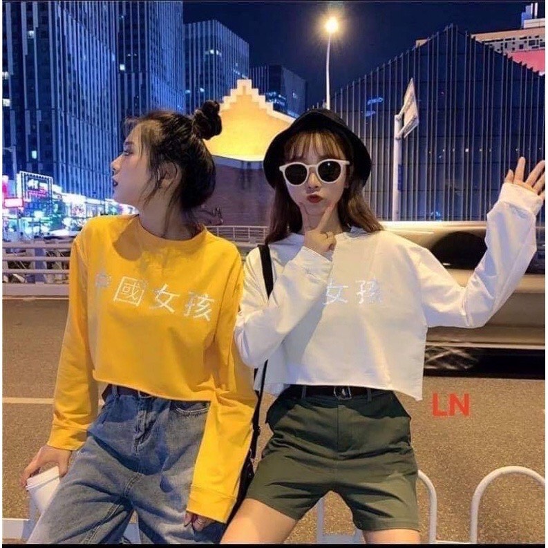 Áo croptop dài tay phản quang LN12