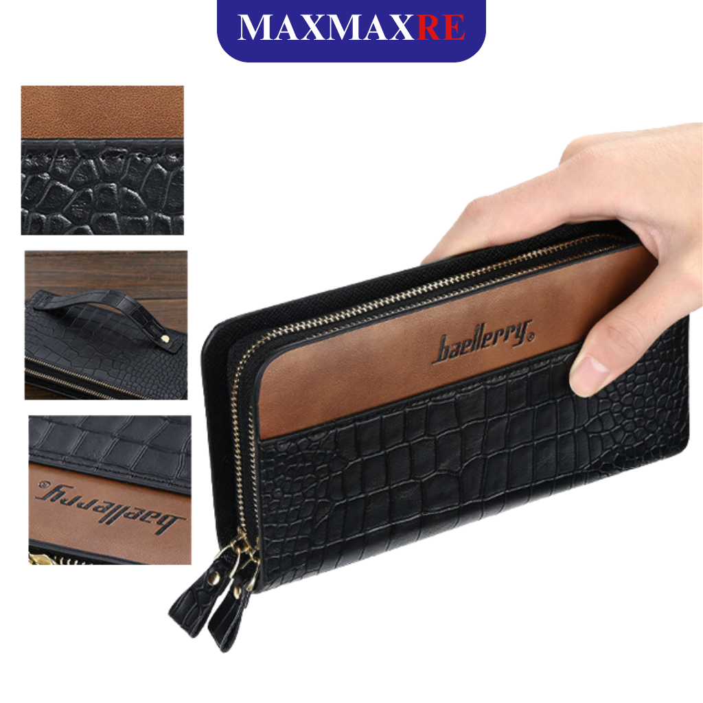 Bóp Nam, Bóp Da Nam, Ví Da Nam, Ví Dài Cầm Tay Nam Nữ Baellerry Cách Hàn Quốc