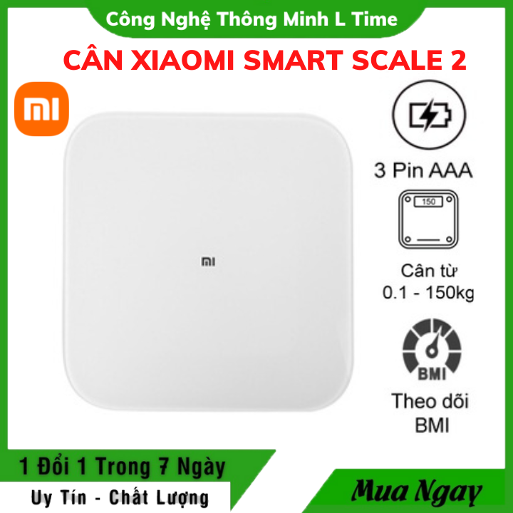 Cân điện tử thông minh xiaomi smart scale 2 nun4056gl - cân siêu chính xác - kết nối với app mi fit - bảo hành 12 tháng